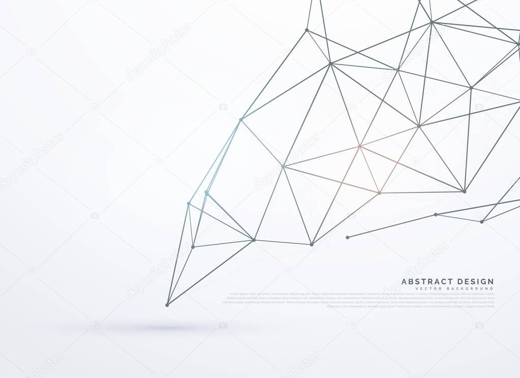 white background with polygonal lines