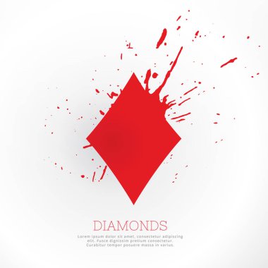 Mürekkep sıçramalı elmas şekilli