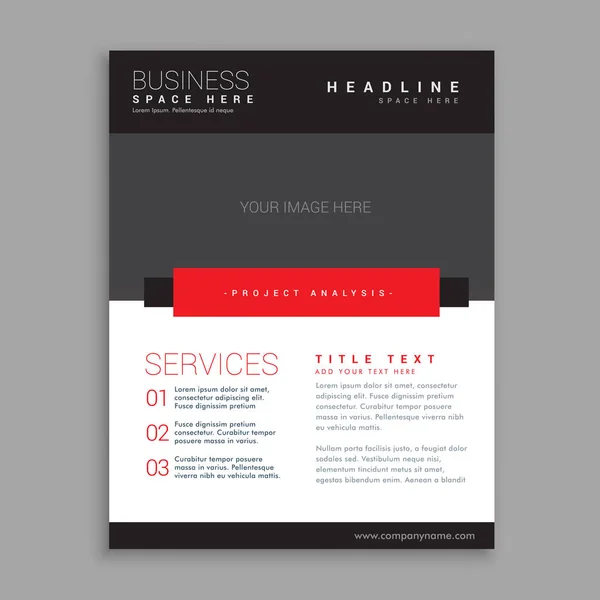 red and black business brochure design