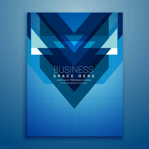 Abstrakte blaue Broschüre Flyer Design Vektor — Stockvektor