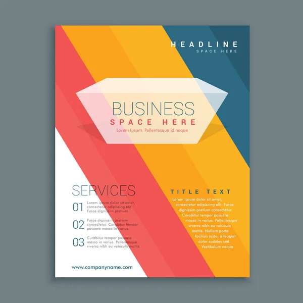Listras coloridas design folheto de negócios folheto em tamanho A4 —  Vetores de Stock