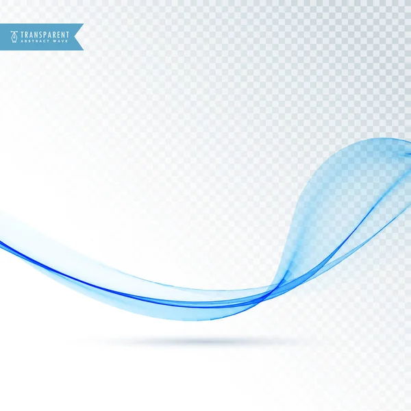 透明な青い波のベクトルの背景 — ストックベクタ