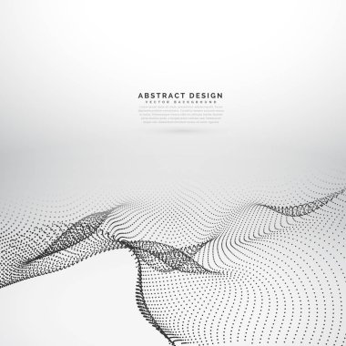 3d dalgalı parçacıklar arka plan