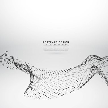 soyut tasarım vektör parçacıkların dalga tarzında akan