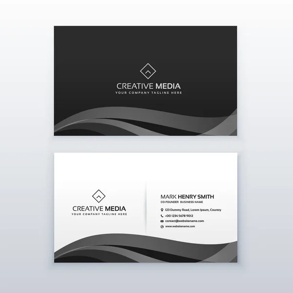 modern professional dark business card design template in black