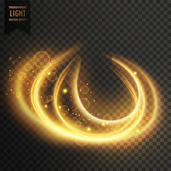 Şeffaf Altın ışık efekti arka plan — Stok Vektör