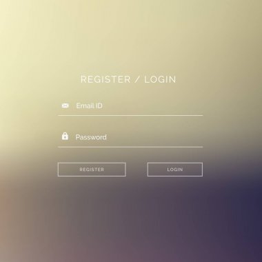 temiz giriş formu şablonu tasarım arka plan bulanık