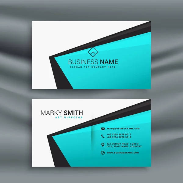 elegant blue business card design template