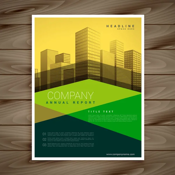 modern yellow and green business brochure template design