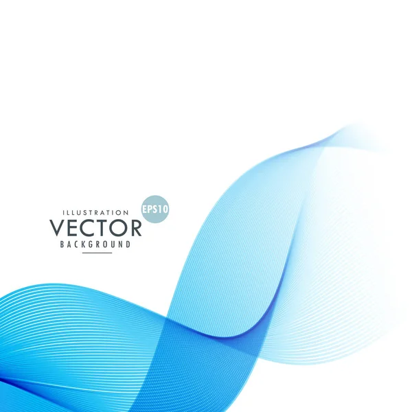Elegante blaue fließende Welle Hintergrund — Stockvektor