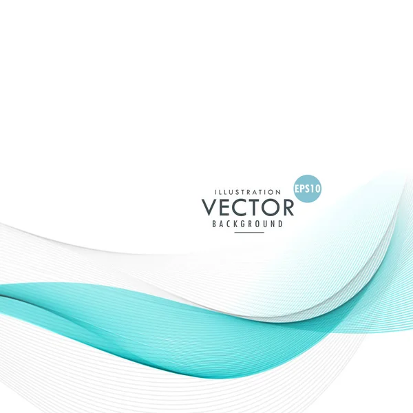 Blauer Wellenvektor Hintergrunddesign — Stockvektor
