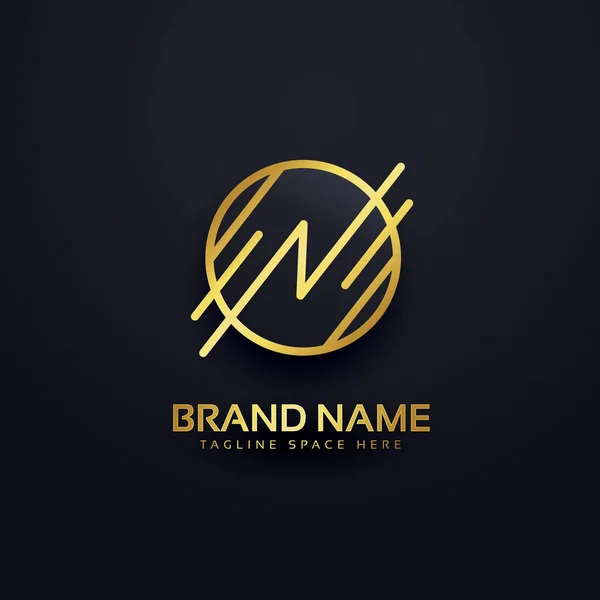 Projektowanie logo Creative literę N premium — Wektor stockowy