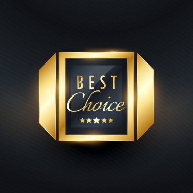 En iyi seçim altın etiket ve rozet tasarlamak vektör