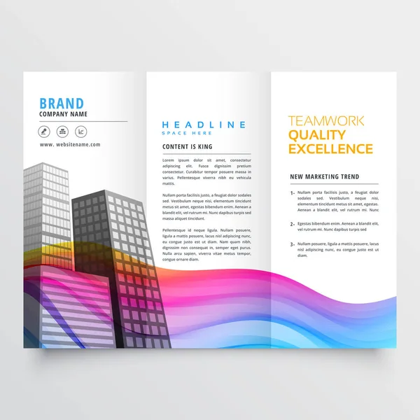Renkli yaratıcı panelli iş broşür tasarımı — Stok Vektör