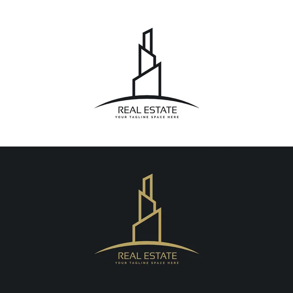 Immobilien Gebäude Business Logo Design Konzept — Stockvektor