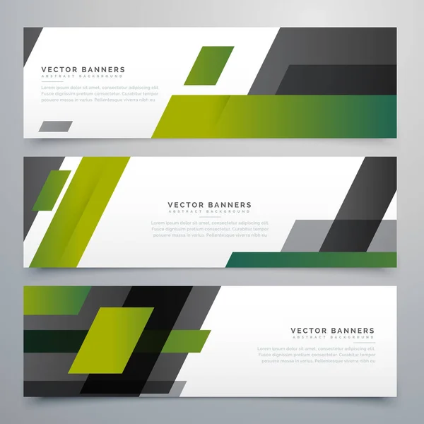 Geometrische Banner im Business-Stil — Stockvektor