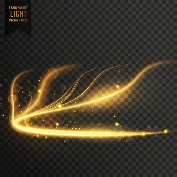 Glowing golden transparent light effect background — Stock Vector