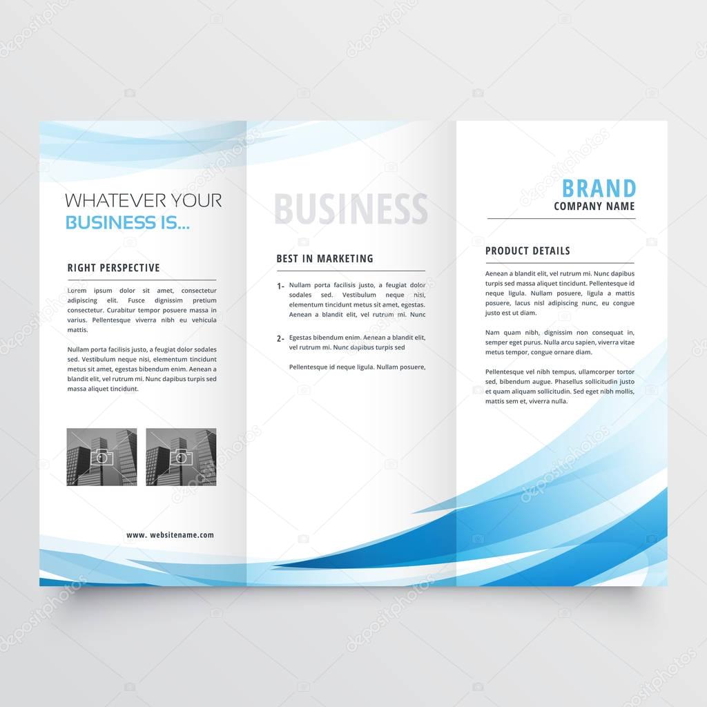 modern clean trifold leaflet design in size A4