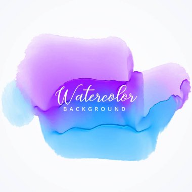 mavi ve mor soyut suluboya boya leke arka plan