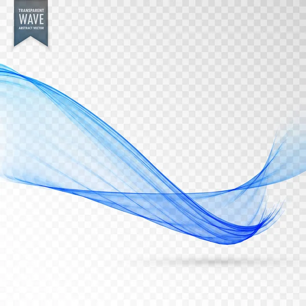 Elegante sfondo onda liscia nel colore blu — Vettoriale Stock