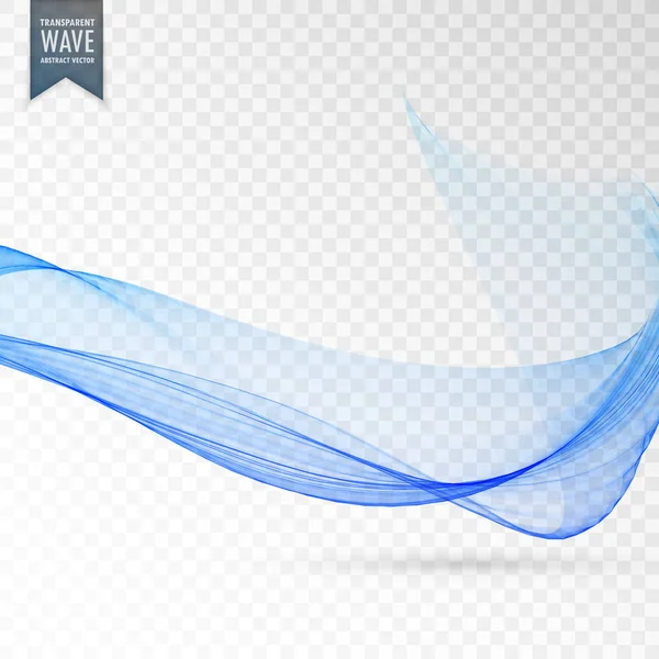 Гладкий абстрактный волны синий прозрачный фон — стоковый вектор