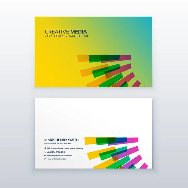 creative colorful brand business card design template
