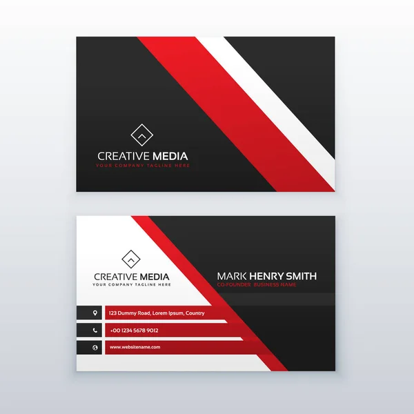 red and black professional business card for your brand - Stock Image ...