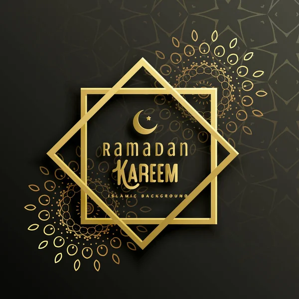 Belo design de cartão de saudação ramadan kareem com arte mandala —  Vetores de Stock