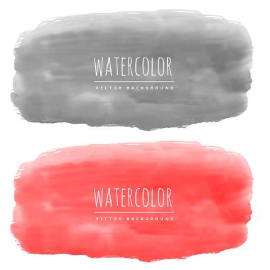 gerçek renkleri ile yapılan kırmızı ve siyah suluboya afiş