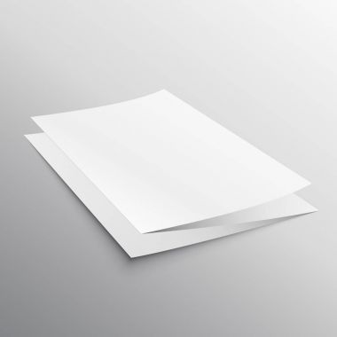 perspektif içinde katlanmış kağıt broşür şablonu