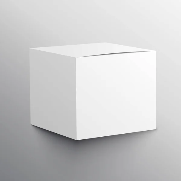 Design realistico del modello di modello di scatola vuota — Vettoriale Stock