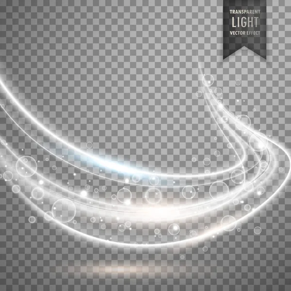 Şeffaf beyaz ışık çizgi vektör arka plan — Stok Vektör