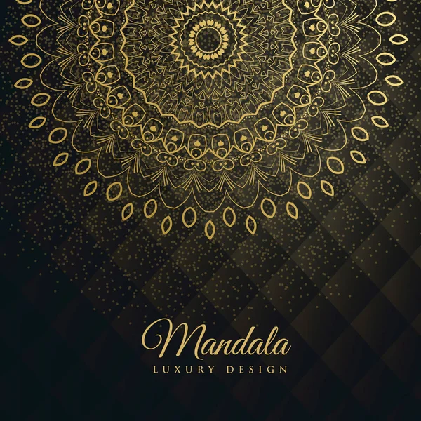 Fond premium avec décoration mandala doré — Image vectorielle