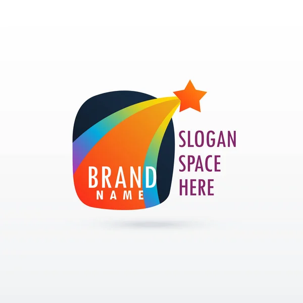 Shooting Star Logo Konzeption — Stockvektor