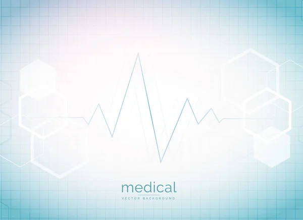 Abstract medical and healthcare background with heart beat and h — Stock Vector