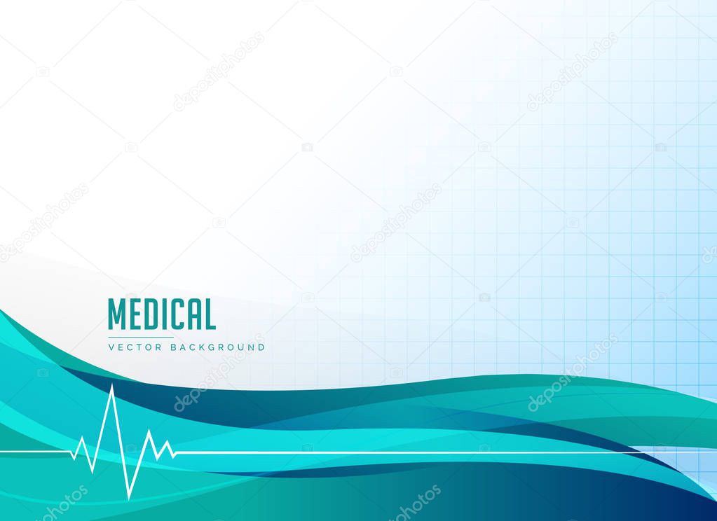 medical healthcare or pharmacy background with heart beat and wa