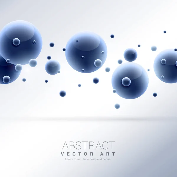 3d сині молекули абстрактний фон — стоковий вектор