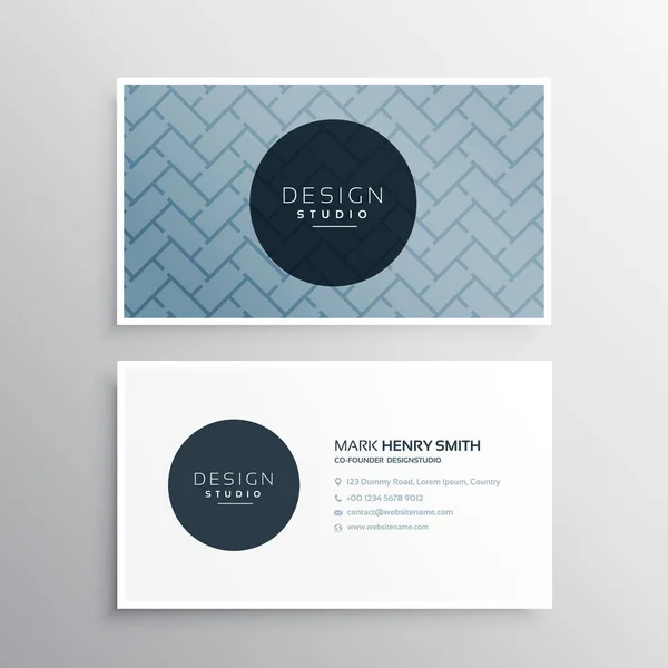 company business card design template with abstract line pattern