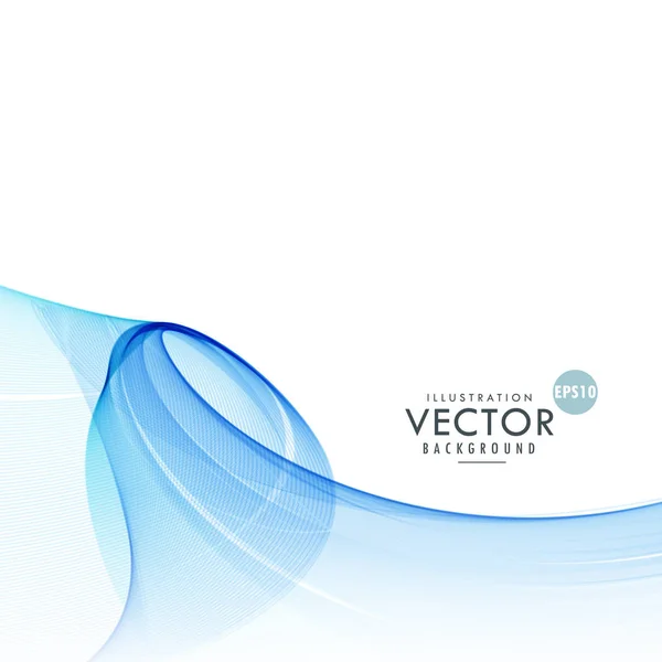 Ehrfürchtige abstrakte blaue Welle Vektor Hintergrund — Stockvektor