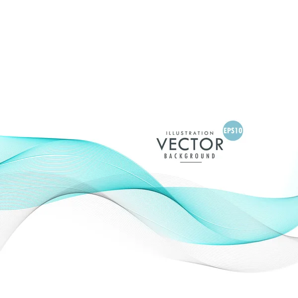 Синя гладка векторна хвиля фон — стоковий вектор