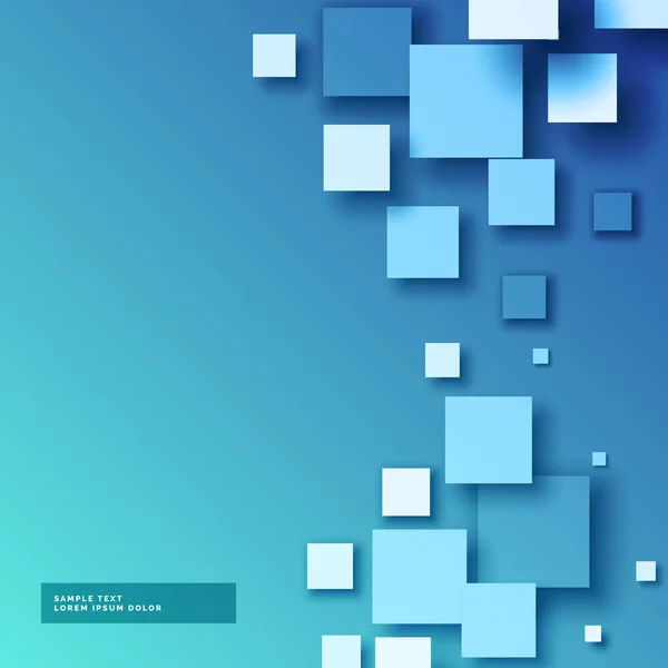 3d квадрати мозаїчний синій фон дизайн — стоковий вектор