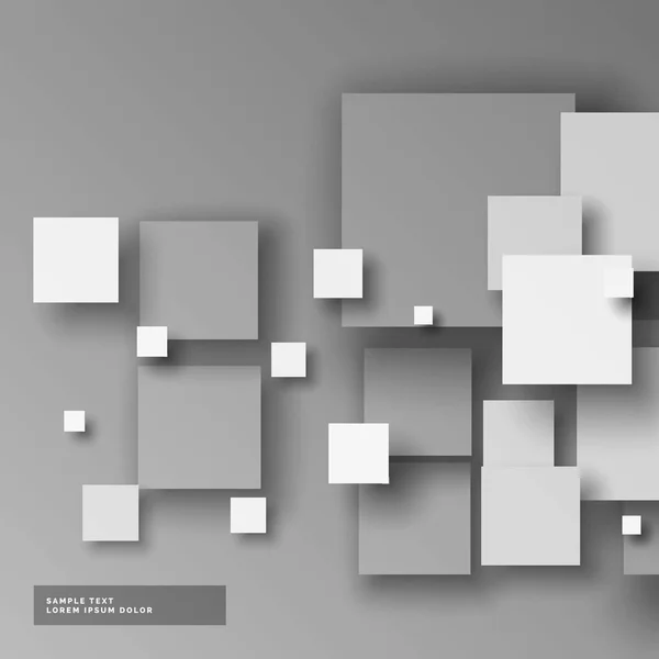 Elegantní šedá 3d čtverečky mozaiky vektorové pozadí — Stockový vektor