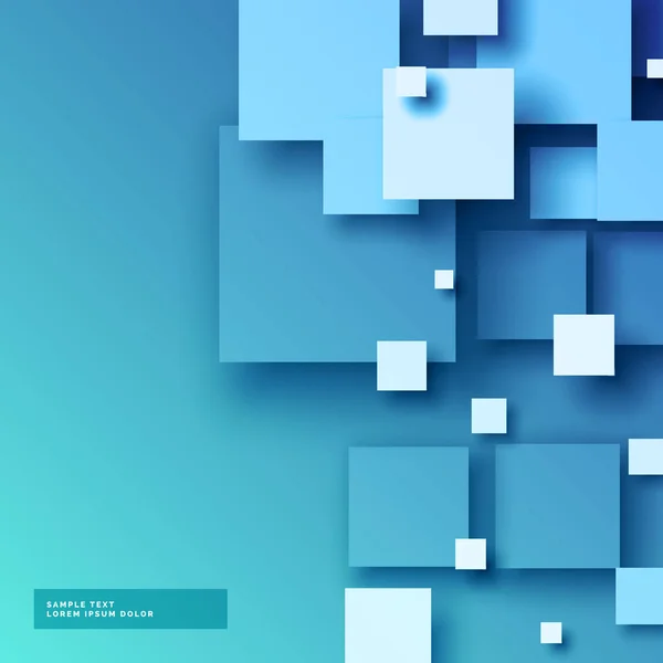 Абстрактний синій 3d мозаїка векторний фон — стоковий вектор