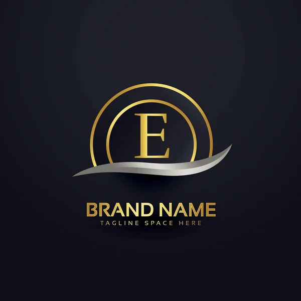 Premium Brief e Logo Design goldene Vorlage — Stockvektor