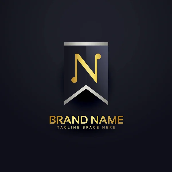 Buchstabe n Logo Design-Vorlage erstellen — Stockvektor