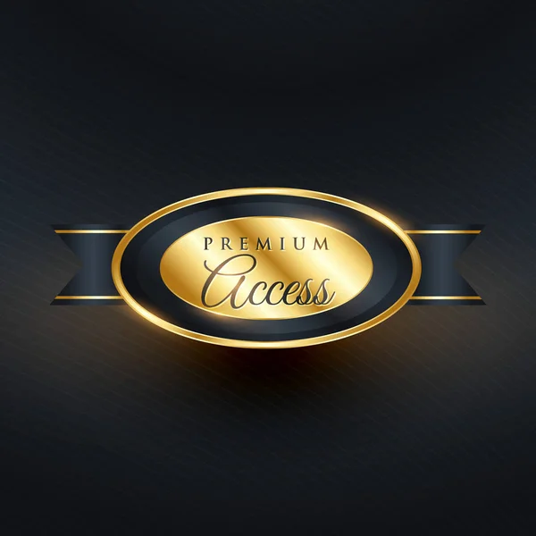 Emblema de acesso premium vetor de design de etiqueta dourada —  Vetores de Stock