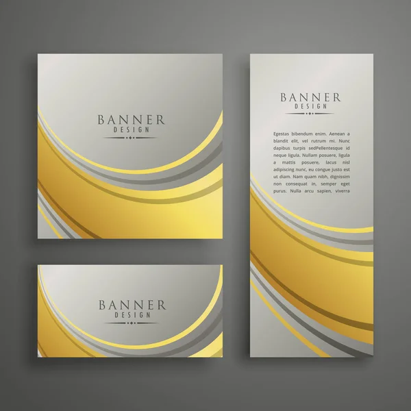 Elegantní abstraktní prémiovou kartu nebo banner design ve zlatě a krátký — Stockový vektor
