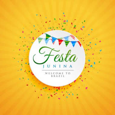Haziran Festivali Brezilya festa junina arka plan konfeti ile