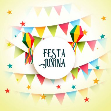 Haziran arka plan tebrik festa junina kutlama parti