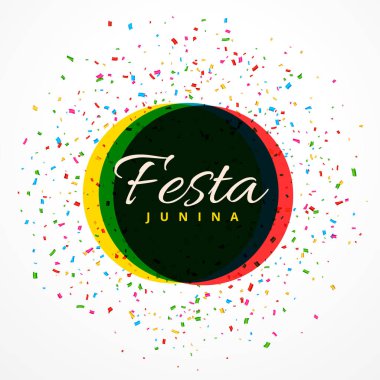 Festa junina parti kutlama arka plan konfeti ile